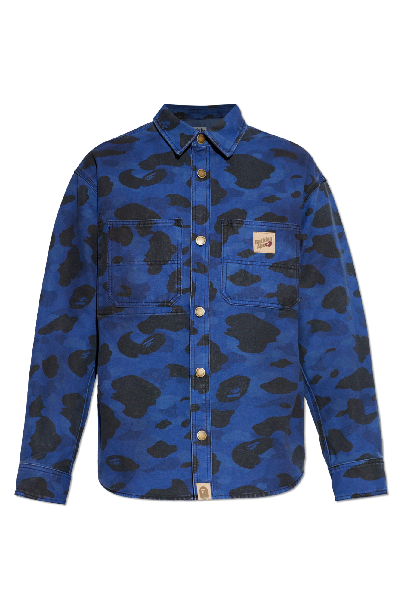 A BATHING APE® Denim shirt with logo | Men's | Vitkac